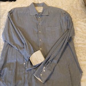 rag & bone Men’s blue stripe sport shirt - size L